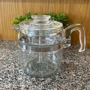 Vintage 70’s  Pyrex Coffee Maker 6 Cup Pot Percolator 7756 Looks New!!!